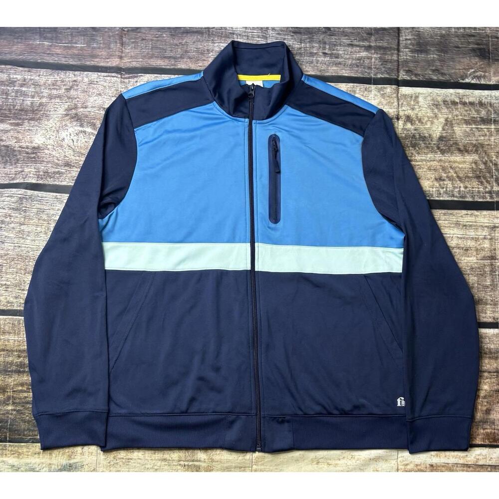 Bonobos Fielder Track Jacket Men's Large Full Zip Outdoors Pockets Blue